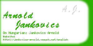 arnold jankovics business card
